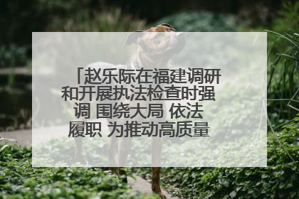 赵乐际在福建调研和开展执法检查时强调 围绕大局 依法履职 为推动高质量发展作出人大贡献
