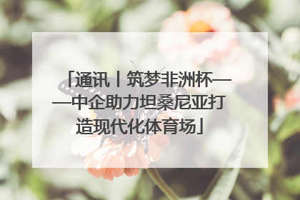 通讯丨筑梦非洲杯——中企助力坦桑尼亚打造现代化体育场