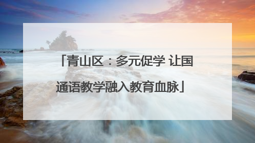青山区：多元促学 让国通语教学融入教育血脉