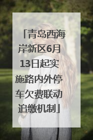 青岛西海岸新区6月13日起实施路内外停车欠费联动追缴机制