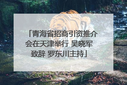 青海省招商引资推介会在天津举行 吴晓军致辞 罗东川主持