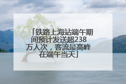 铁路上海站端午期间预计发送超238万人次，客流最高峰在端午当天