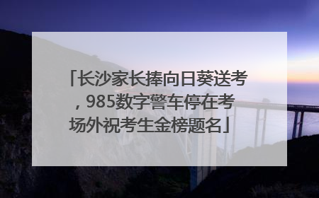长沙家长捧向日葵送考，985数字警车停在考场外祝考生金榜题名