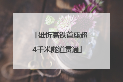 雄忻高铁首座超4千米隧道贯通