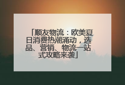 顺友物流：欧美夏日消费热潮涌动，选品、营销、物流一站式攻略来袭