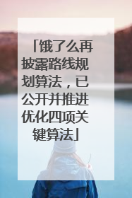 饿了么再披露路线规划算法，已公开并推进优化四项关键算法