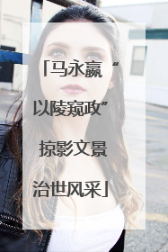 马永嬴“以陵窥政” 掠影文景治世风采