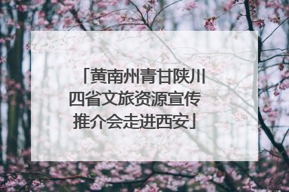 黄南州青甘陕川四省文旅资源宣传推介会走进西安
