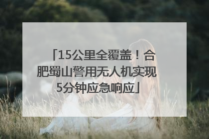15公里全覆盖！合肥蜀山警用无人机实现5分钟应急响应