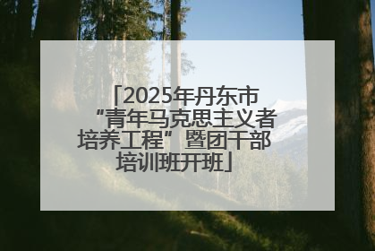 2025年丹东市“青年马克思主义者培养工程”暨团干部培训班开班
