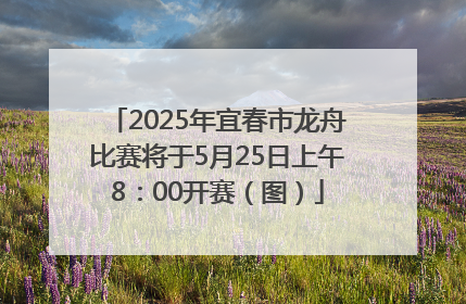 2025年宜春市龙舟比赛将于5月25日上午8：00开赛（图）