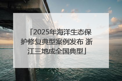 2025年海洋生态保护修复典型案例发布 浙江三地成全国典型