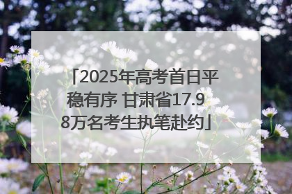 2025年高考首日平稳有序 甘肃省17.98万名考生执笔赴约