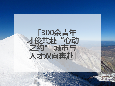 300余青年才俊共赴“心动之约” 城市与人才双向奔赴