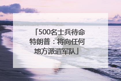 500名士兵待命 特朗普：将向任何地方派遣军队