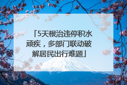 5天根治违停积水顽疾，多部门联动破解居民出行难题