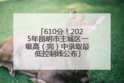 610分！2025年昆明市主城区一级高（完）中录取最低控制线公布