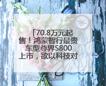 70.8万元起售！鸿蒙智行最贵车型尊界S800上市，欲以科技对抗超豪华品牌，余承东发布会未提及迈巴赫