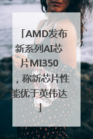 AMD发布新系列AI芯片MI350，称新芯片性能优于英伟达